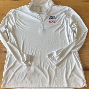 UFC White Long Sleeve Pullover with Bud Light Logo 2x XXL